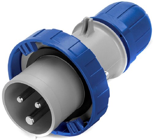 Вилка кабельная переносная DKC Quadro 16А 2Р+РЕ 230В IР67 синий фото Вилка кабельная переносная DKC Quadro 16А 2Р+РЕ 230В IР67 синий картинка